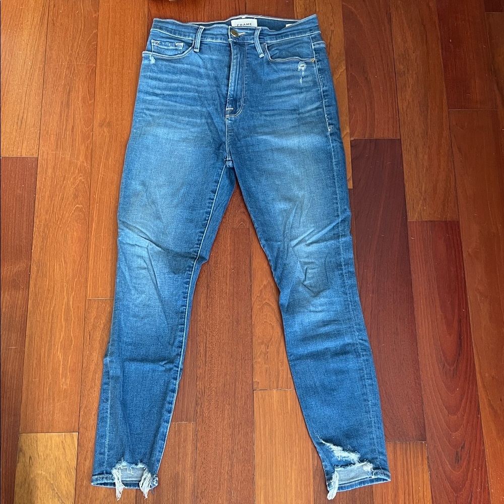 Frame Ali High Rise 27 Denim Women's Blue Skinny Jeans